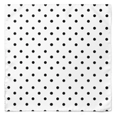 WHITE WITH BLACK POLKA DOT TIE SET